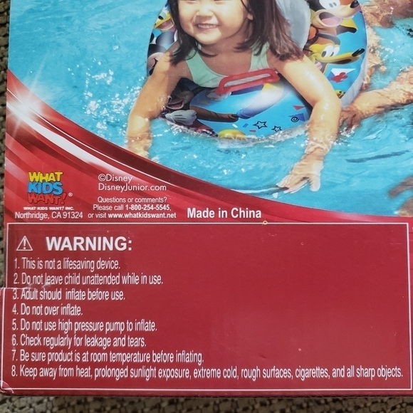 NIB Disney Mickey Mouse Junior Ride In Float Seat Ages 0-3 Pool Baby Infant New - Picture 2 of 4